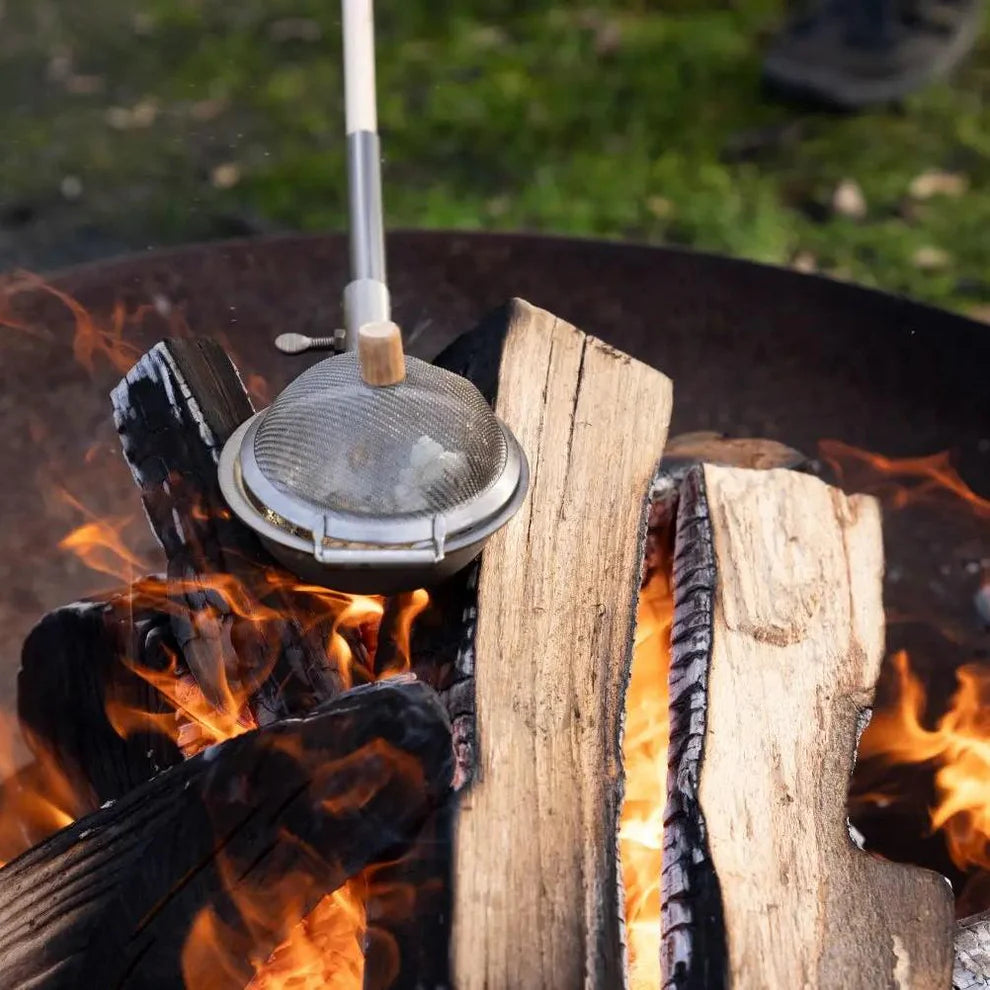 Huckleberry Popcorn Maker – Popcorn am Lagerfeuer | Edelstahl | Kikkerland