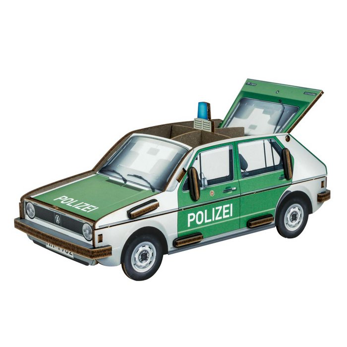 Werkhaus VW Golf 1 „Polizei“ – Stiftebox & Schreibtisch-Organizer aus Holz