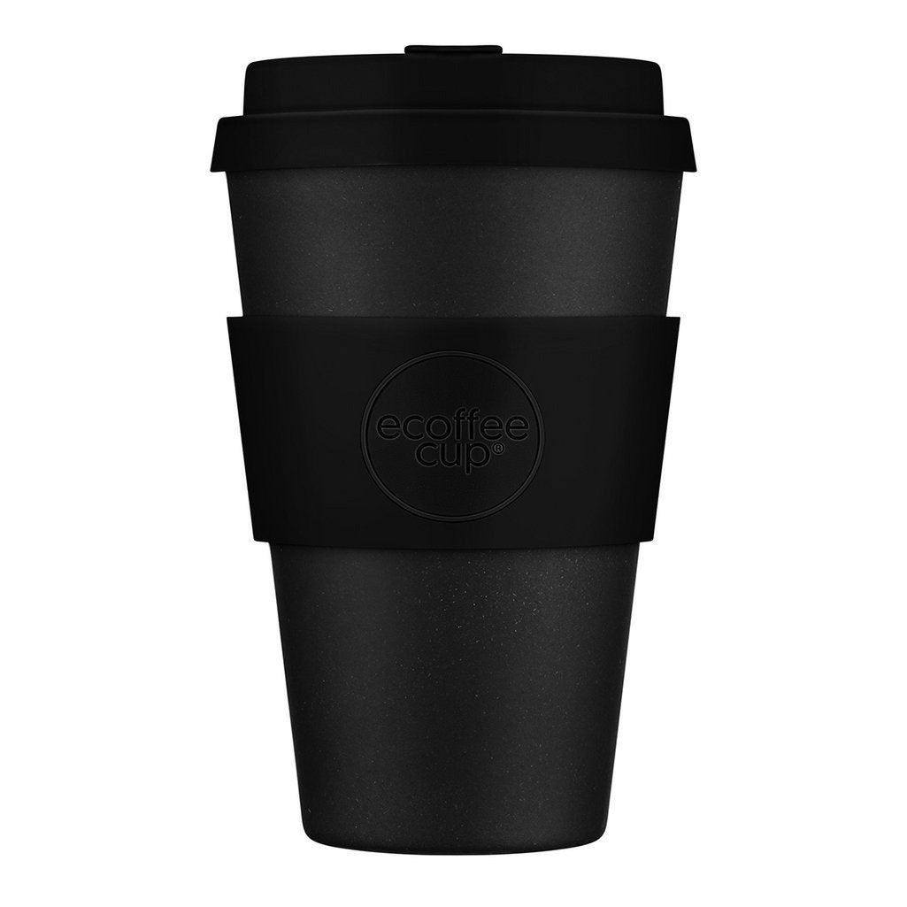 Ecoffee Cup – Wiederverwendbarer PLA Becher, 400 ml, schwarz, melaminfrei, vegan, spülmaschinenfest