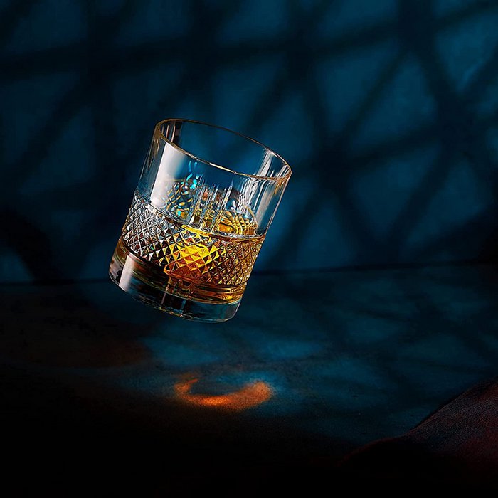 ROCKS™ Eco Crystal Reserve – Whiskeygläser aus emissionsfreiem Kristall in Goldfolien-Box