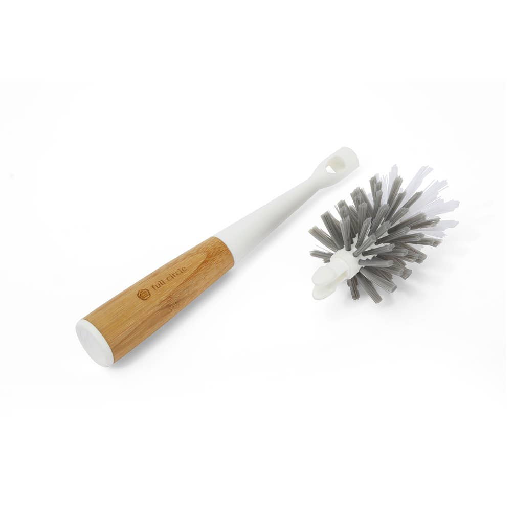 Clean Reach Bottle Brush mit austauschbarem Kopf und Bambusgriff, spülmaschinengeeignet, umweltfreundlich