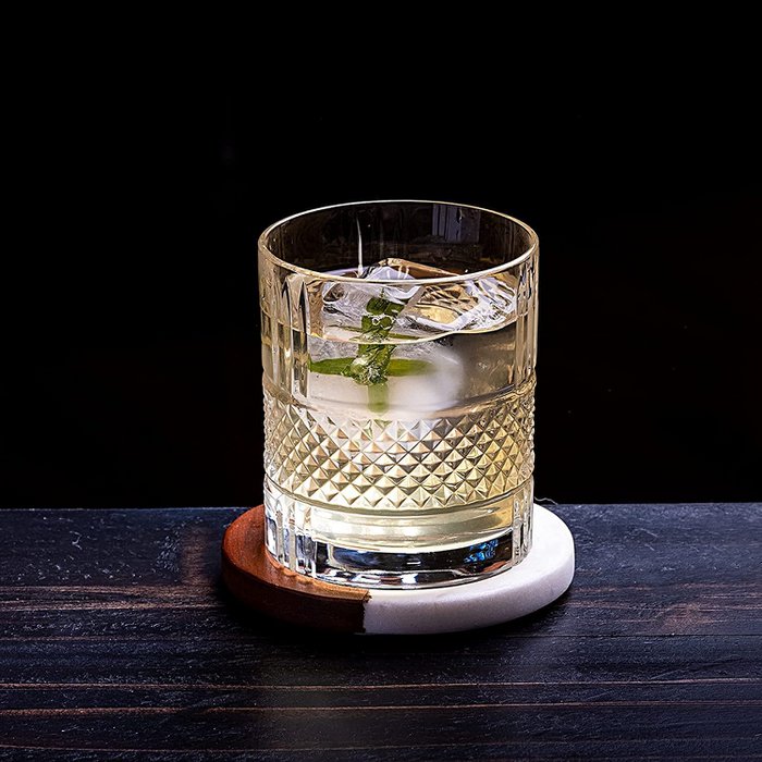ROCKS™ Eco Crystal Reserve – Whiskeygläser aus emissionsfreiem Kristall in Goldfolien-Box