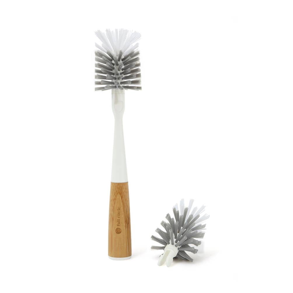 Clean Reach Bottle Brush mit austauschbarem Kopf und Bambusgriff, spülmaschinengeeignet, umweltfreundlich