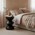 Raw Materials Forma Beistelltisch Rizo Black - Teakholz Seitentisch