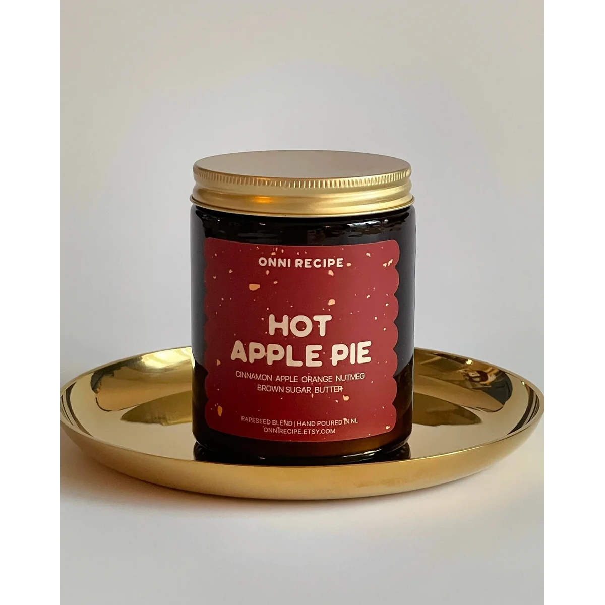 Onni Recipe Duftkerze Heißer Apfelkuchen | Vegane Rapsöl-Kerze 170ml