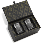 ROCKS™ Eco Crystal Reserve – Whiskeygläser aus emissionsfreiem Kristall in Goldfolien-Box
