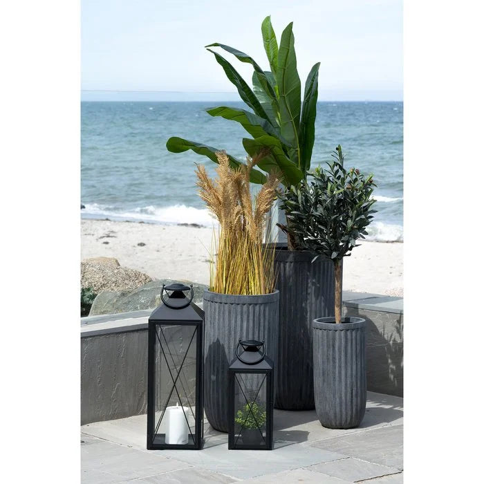 House Nordic Casa Laterne 2er-Set Schwarz – Stahl & Glas Windlicht