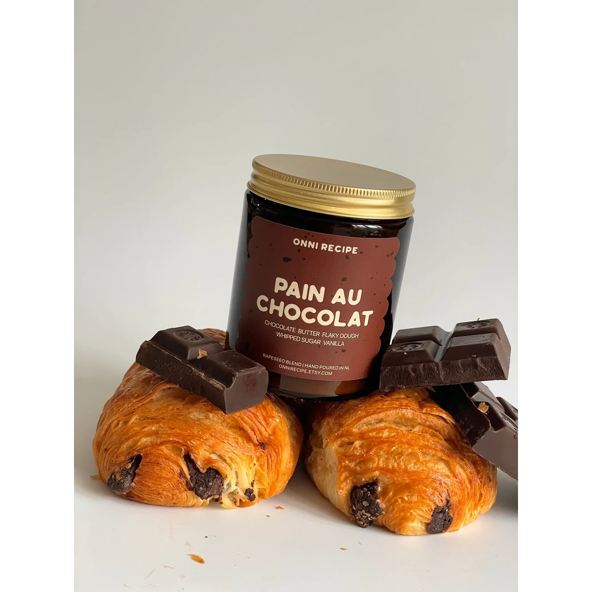 Onni Recipe Pain au Chocolat Rapskerze – Gourmet Duftkerze 170ml