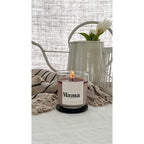 Duftkerze „Mama Pause“ – Zirbe, Rapswachs, Glas mit Holzdeckel