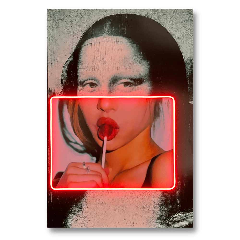 LEDMansion Gioconda Lollipop LED Wandkunst Mona Lisa Pop Art Design