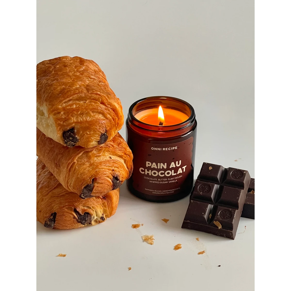 Onni Recipe Pain au Chocolat Rapskerze – Gourmet Duftkerze 170ml