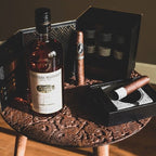 ROCKS™ Gentleman’s Whiskey & Cigar Geschenkset – Granit Aschenbecher, Cutter & 6 Kühlsteine