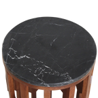 Raw Materials Lampung Beistelltisch Marmor Schwarz 40x40cm Design