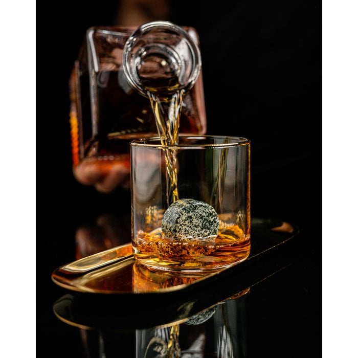 ROCKS™ Gentleman’s Whiskey & Cigar Geschenkset – Granit Aschenbecher, Cutter & 6 Kühlsteine
