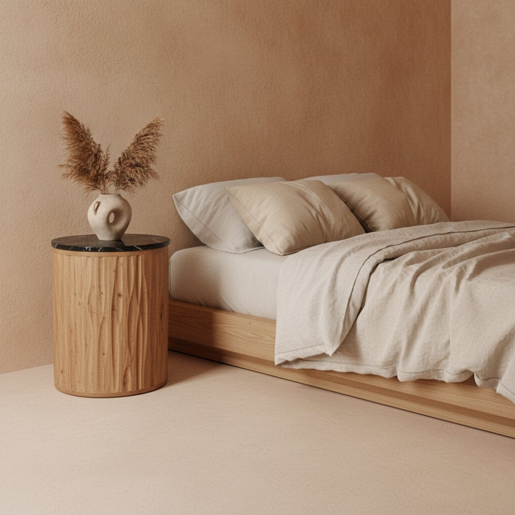 Raw Materials Langkawi Beistelltisch Marmor Schwarz 40x40x50 cm