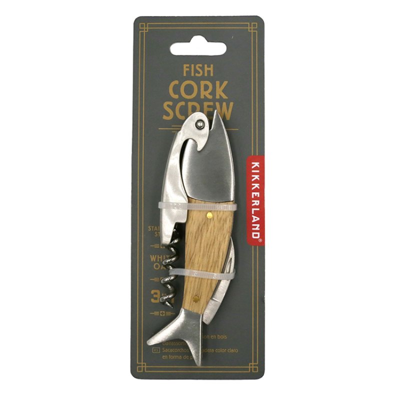 Lightwood Fish Corkscrew Kikkerland Bild 3