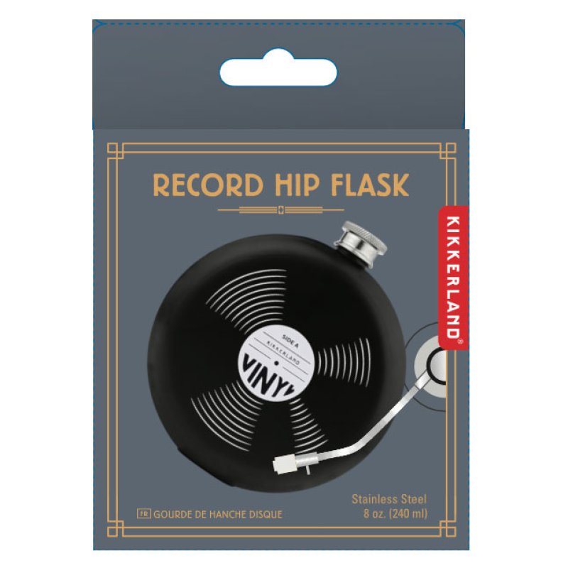 Record Hip Flask Kikkerland Bild 3