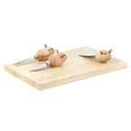 Cheese Board And 3 Mouse Knives Kikkerland Bild 2