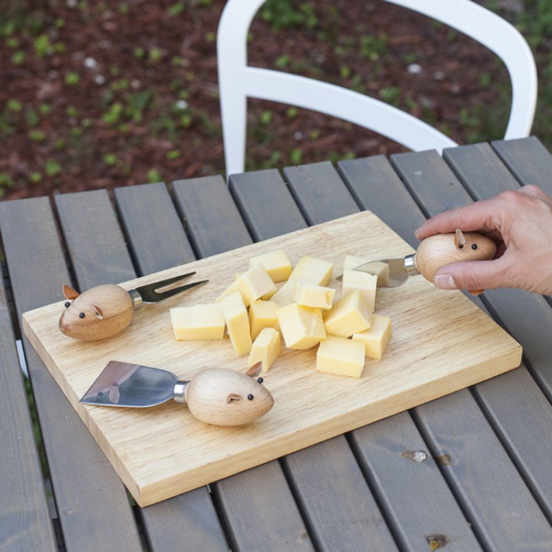 Cheese Knives Mice Set Of 3 Kikkerland Bild 1