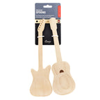 Beech Wood + Rockin Guitar Salad Servers Kikkerland Bild 3