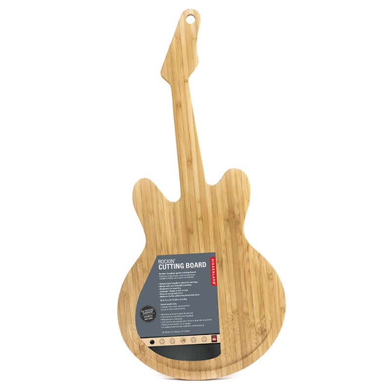 Bamboo Cutting Board Guitar Kikkerland Bild 3
