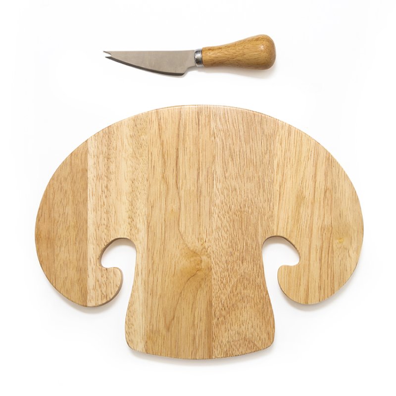 Mushroom Cutting Board & Knife Kikkerland Bild 2