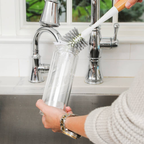 Clean Reach Bottle Brush mit austauschbarem Kopf und Bambusgriff, spülmaschinengeeignet, umweltfreundlich