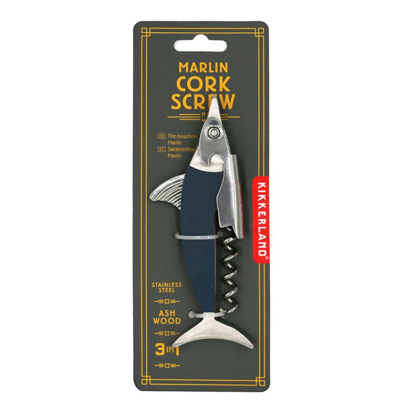 Marlin Corkscrew Blue Kikkerland Bild 3