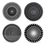 Black And White Moire Coasters Kikkerland Bild 2
