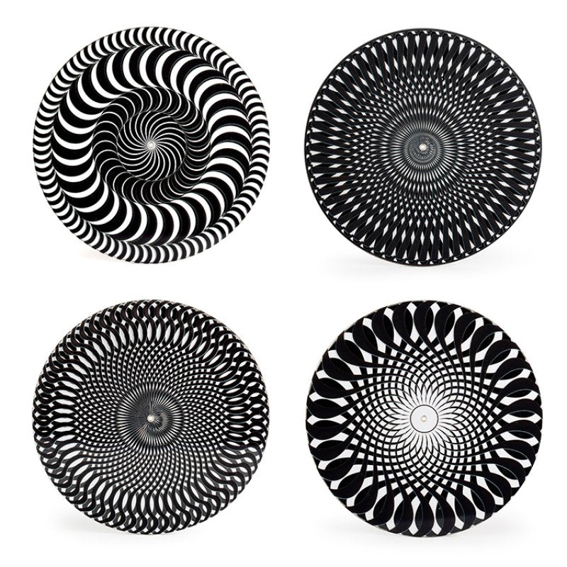 Black And White Moire Coasters Kikkerland Bild 2