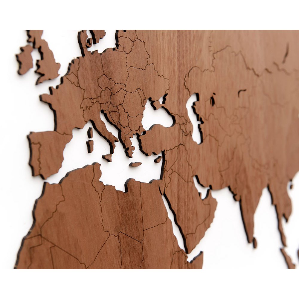 Wooden Amsterdam DIY Weltkarte aus Holz - Nachhaltige Wanddekoration