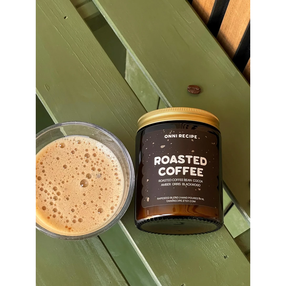 ONNI RECIPE Röstkaffee Rapskerze – Vegane Duftkerze mit Kaffeearoma