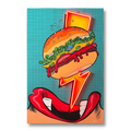 LEDMansion Flash Burger Pop Art LED Wandkunst – Modernes Design 40x60