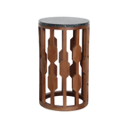 Raw Materials Lampung Beistelltisch Marmor Schwarz 40x40cm Design