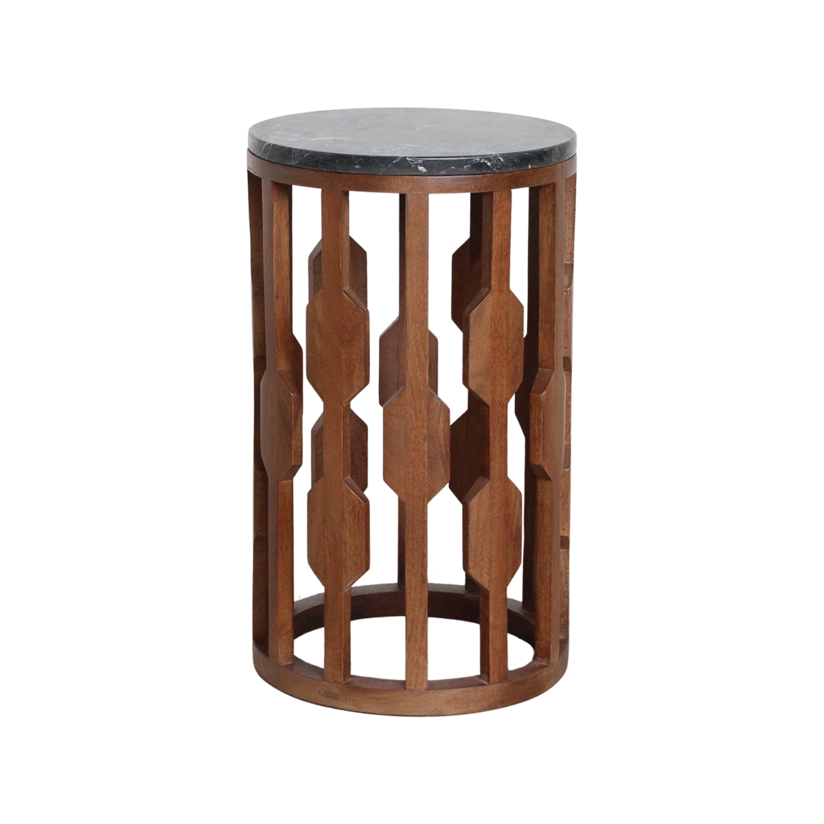 Raw Materials Lampung Beistelltisch Marmor Schwarz 40x40cm Design