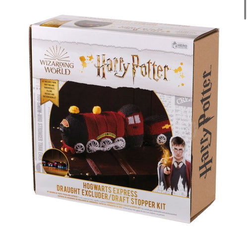 Harry Potter Strick-Set Zugluftstopper Hogwarts Express – DIY-Bastelset aus Wolle mit Anleitung