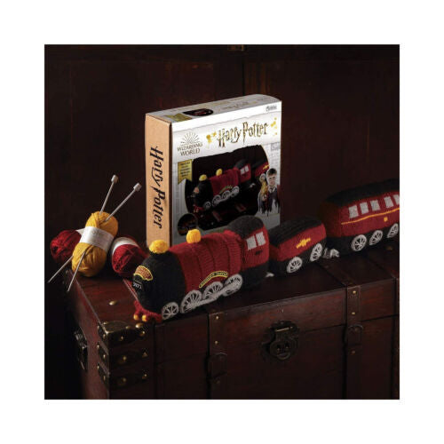 Harry Potter Strick-Set Zugluftstopper Hogwarts Express – DIY-Bastelset aus Wolle mit Anleitung
