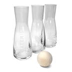 Glaskaraffe 1 L mit Gravur & Zirbenholzkugel – Edler Wasserkaraffe mit Naturverschluss | Handmade in Austria