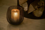 MESH Designer-Windlicht | Indoor & Outdoor | Stahl & Milchglas