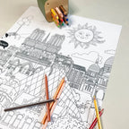 ARCHITECT MUM Malrolle Urban Jungle 3m XXL Ausmalrolle für Kinder