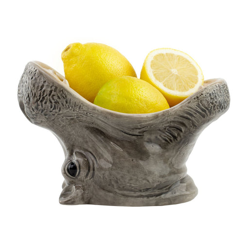 Donkey Products Hungry Hippos Keramik Snackschale Grau/Rot 19cm