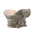 Donkey Products Hungry Hippos Keramik Snackschale Grau/Rot 19cm