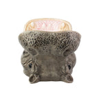 Donkey Products Hungry Hippos Keramik Snackschale Grau/Rot 19cm