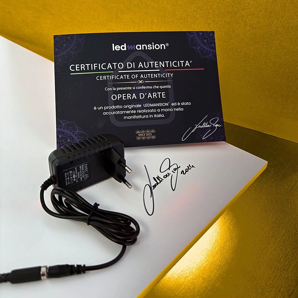 LEDMansion Leonardo DiCaprio Champagner LED Wandbild Pop-Art 40x60cm