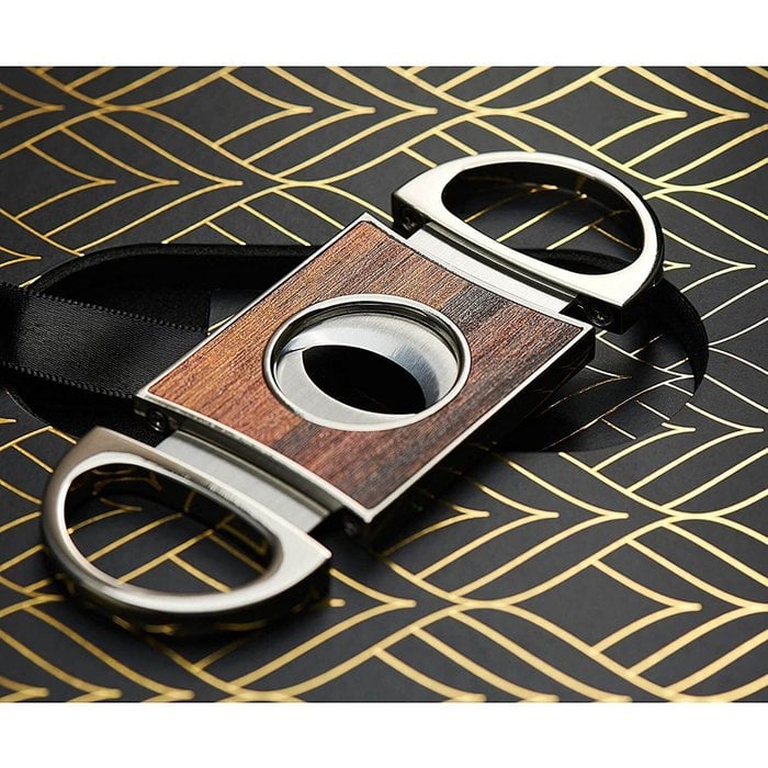 ROCKS™ Gentleman’s Whiskey & Cigar Geschenkset – Granit Aschenbecher, Cutter & 6 Kühlsteine