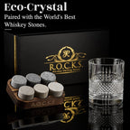 ROCKS™ Connoisseur’s Reserve – Kristallglas & 6 Granit Kühlsteine Geschenkset