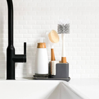 Clean Reach Bottle Brush mit austauschbarem Kopf und Bambusgriff, spülmaschinengeeignet, umweltfreundlich