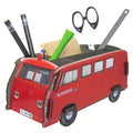 Werkhaus VW T1 „Feuerwehr“ – Stiftebox & Schreibtisch-Organizer aus Holz