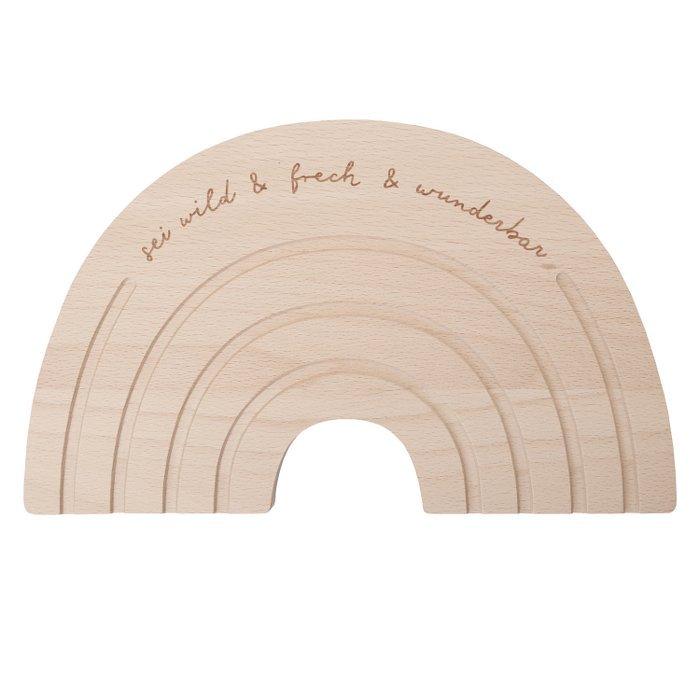 Frühstücksbrettchen mit Regenbogen-Motiv aus Melamin