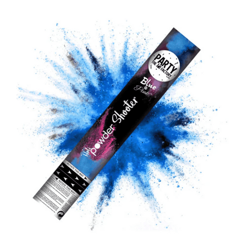 Gender Reveal Rauchkanone mit rosa oder blauer Farbrauchwolke für die Geschlechtsenthüllung